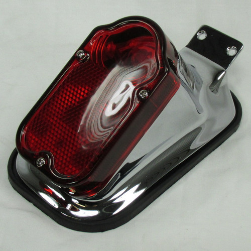 19471954 Harley VTwin Chrome Tombstone Vintage Tail Light Lamp with
