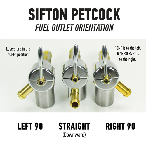 Sifton 22mm Hi-Flow Petcock - Forged Polished Brass - Available