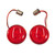 Custom Dynamics® ProBEAM Dynamic RINGZ™ Rear RED LED Turn Signals with Red Lenses for 1157 Bulbs on Harley Models