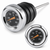 Chrome Shorty Style Oil Tank Dipstick with Oil Temperature Gauge, Black Gauge Face - Fits 1979-2003 Harley Sportster XL and 1984-1999 Harley Softail Models - Replaces HD Part# 62668-87T