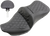SADDLEMEN Roadsofa* Seat - Heated - Full Lattice Stitch - with Backrest - Black - '09-'23 FLHTCUTG 808-07B-182TBRH