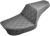 SADDLEMEN Step-Up Seat - Front Lattice Stitch - Black - Dyna 804-04-172