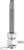 PINGEL Petcock Hex Fuel Valve, 22 mm Chrome, Right-Side Outlet - 6311-CH