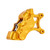 Arlen Ness® 14" 6-piston Front Right Brake Caliper in Gold 08-20 Harley FLHT / FLHR / FLHX / FLTR / FLTRX / FLTRU, 18-20 Softail, 16-17 FXD, 14-20 XL with 14" rotors 02204