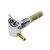3/8” NPT Filtered Petcock with 90 Degree Elbow Shut Off Valve - Chrome Plated - For Use with 1/4" ID Fuel Hose - Replaces HD Part # 62125-55B