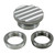 “Grooved” Gas Cap - Aluminum with Steel or Aluminum Stepped Flanged Tophat Bung