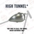 “Frisco Peanut” Style Gas Tank with High Tunnel and Cam Or Bayonet Gas Cap Bung - Steel, 1.8 Gallon