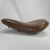Top Grain Leather Spring Mount Solo Seat with Hinge and Mounting Hardware - Brown