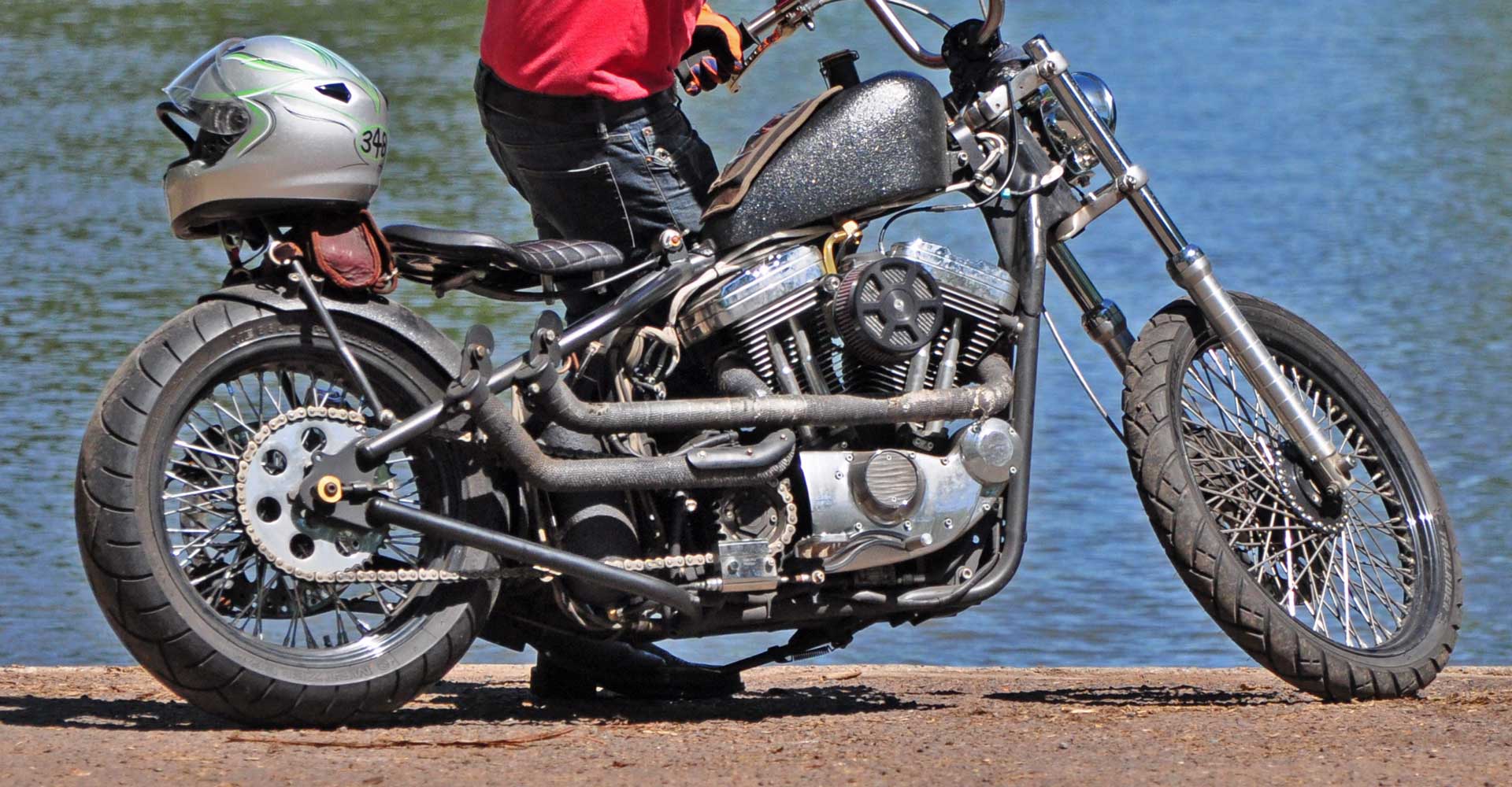 custom chopper exhaust