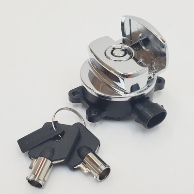 Chrome Ignition Switch with Cover & 2 Round Tamper-Resistant