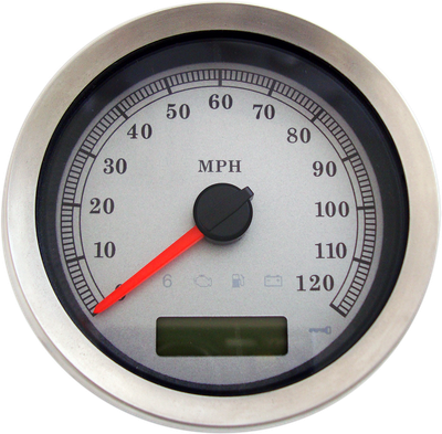 DRAG SPECIALTIES Programmable Speedometer - Silver Face - MPH 83100S ...