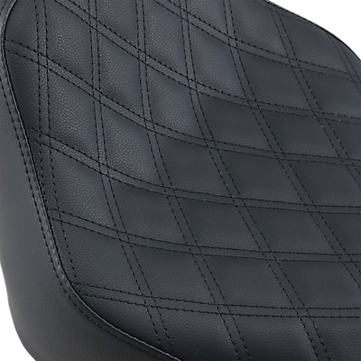 SADDLEMEN Renegade Solo Seat - Lattice Stitched - Black - FLST 818
