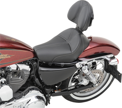 SADDLEMEN Dominator Solo Seat - Stitched - Black w/ Gray Stitching