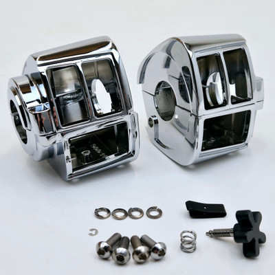 Chrome Plated Switch Housing Covers with Mounting Hardware & Thumb