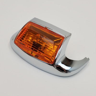 Chrome Rear Fender Tip Light w/Amber Lens 1980-2008 Harley Street