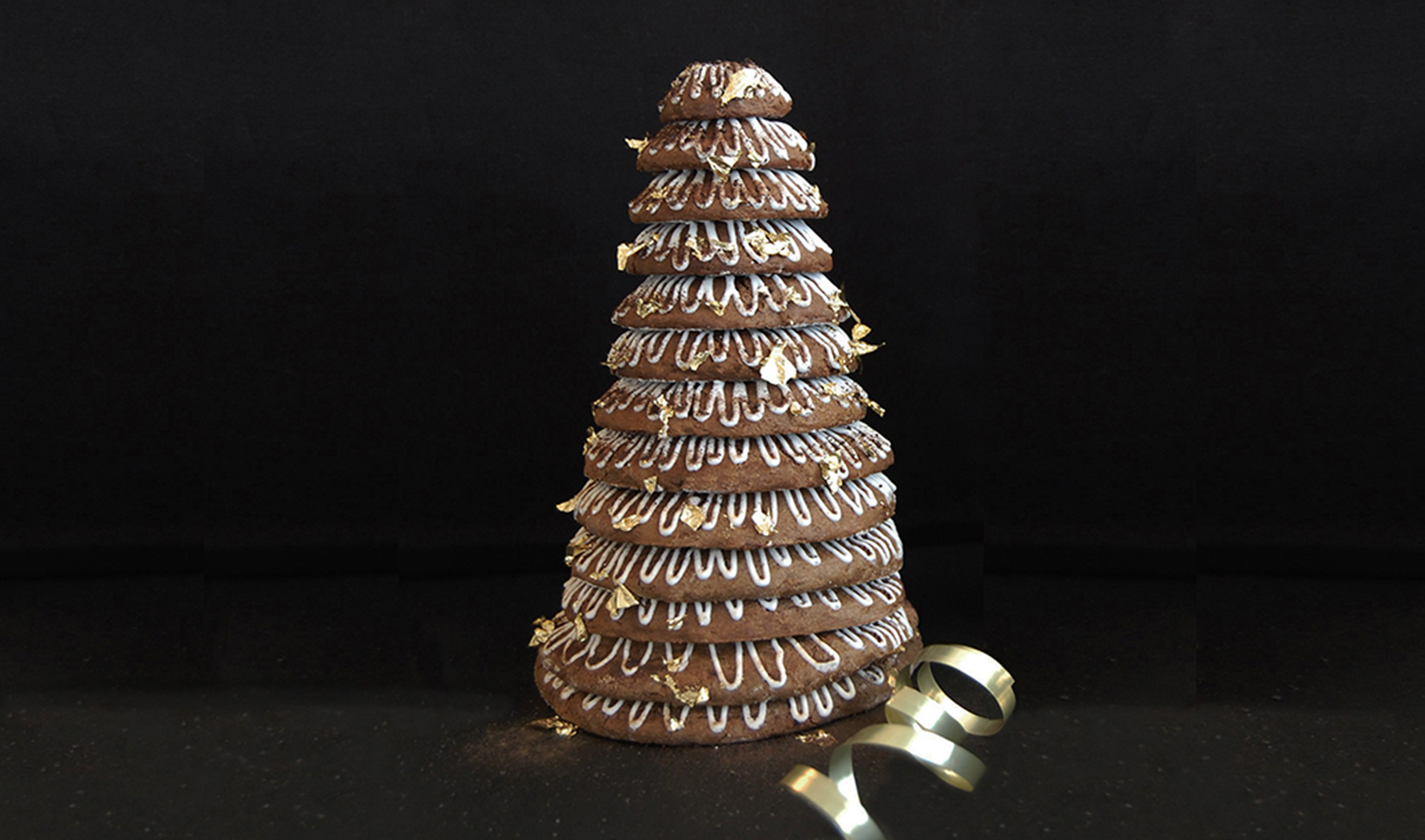 Dänischer kranzkuchen mit lakritze und gold - lakridsbybulow.de