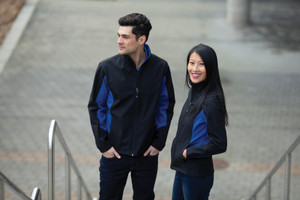 COAL HARBOUR® EVERYDAY COLOUR BLOCK WATER REPELLENT SOFT SHELL LADIES' JACKET Front Logo Included COAL HARBOUR® EVERYDAY COLOUR BLOCK WATER REPELLENT SOFT SHELL LADIES' JACKET Front Logo Included
