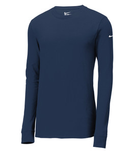 Nike NKBQ5230 Dri-FIT Cotton/Poly Long Sleeve Tee custom decorated — Sport X Canada