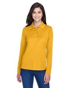 Ladies Pinnacle Performance Long Sleeve Piqué Polo featuring moisture-wicking, breathable fabric and a comfortable feminine fit. Ideal for corporate apparel, team uniforms, schools, events, and custom embroidery. Available in multiple colours and sizes.