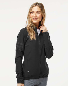 Adidas A268 Women's 3-Stripes Full-Zip Jacket custom decorated — Sport X Canada