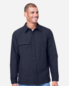 Harriton M726 Unisex Flex Twill Overshirt Jacket custom decorated — Sport X Canada
