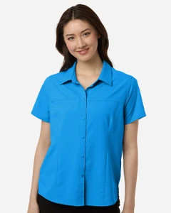 Core365 CE520W Women's UltraUVP Shoreline Short Sleeve Staff Shirt custom decorated — Sport X Canada