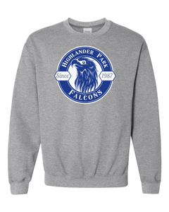 Highlander Park Falcons crewneck sweatshirt in athletic grey
