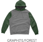 ADULT UNISEX 869 HEAVY WEIGHT  MARLED VARSITY HOODY - Front Logo Included