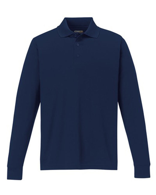 Men's Pinnacle Performance Long-Sleeve Piqué Polo - Front Logo Included