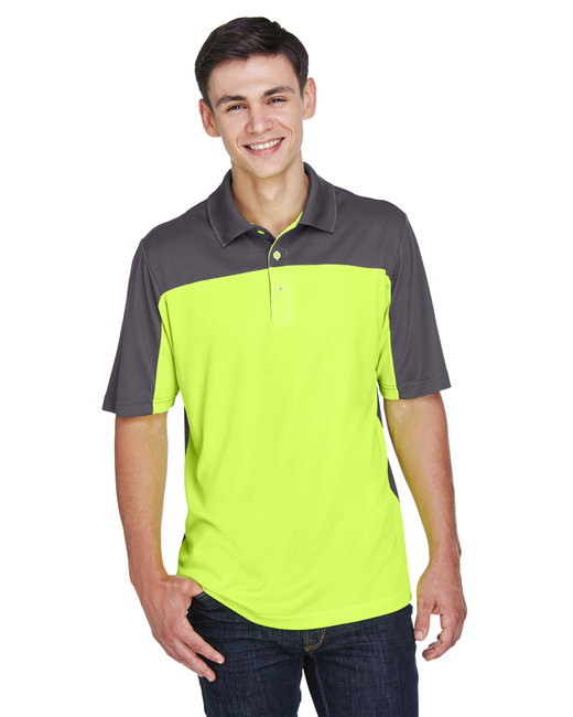 Core365 CE101 Men's Balance Colorblock Performance Piqué Polo custom decorated — Sport X Canada