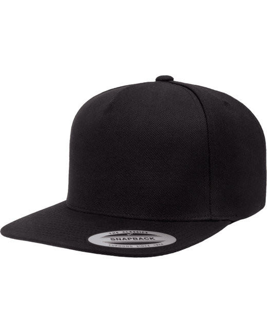 Yupoong YP5089 Adult 5-Panel Flat Visor Classic Snapback Cap custom embroidered — Sport X Canada