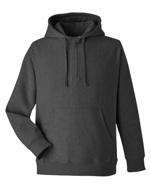 Team 365 TT97 Heavyweight Quarter-Zip Hooded Sweatshirt custom decorated — Sport X Canada