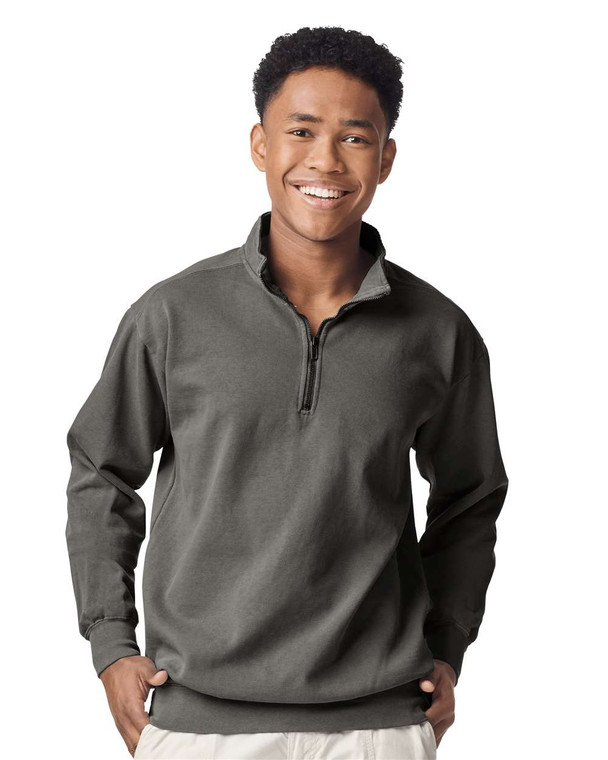 Comfort Colors 1580 Garment-Dyed Quarter Zip Sweatshirt custom decorated — Sport X Canada