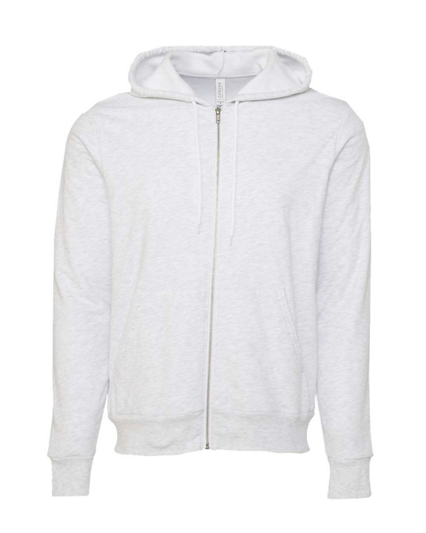 The BELLA + CANVAS Unisex Sponge Fleece Full-Zip Hoodie Sweatshirt (3739) combines everyday comfort with modern style. Crafted from a soft cotton/poly blend, this midweight hoodie is perfect for layering, casual wear, or high-quality custom printing.