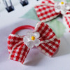 Check Flower Hair elastics