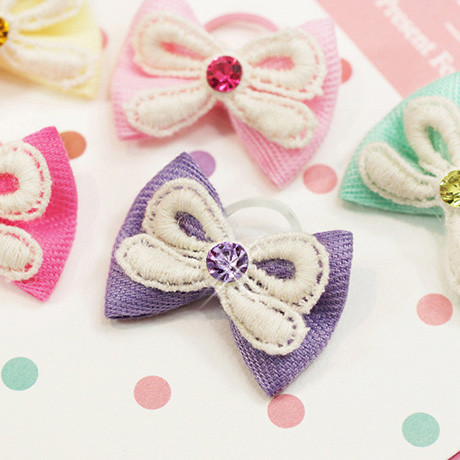 Cubic Zirconia Ribbon hair elastics