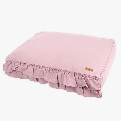 Linen Frill Flat Bed Pink (Medium)