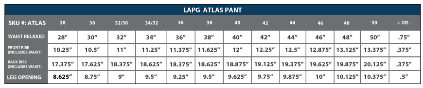 Joseph A Banks Size Chart