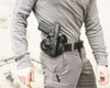 Desantis Speed Scabbard Plain Black Holster - Glock 17, 19, 22, 23, 31, 32, 36 w/ LTG-736 - Right Hand Thumbnail Image