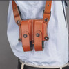 DeSantis NY Undercover Tan Shoulder Rig with Double Pouch - Glock 17, 19, 22, 23, 26, 27, 36 - Right Hand Thumbnail Image
