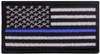 Rothco Thin Blue Line Silver/Black US Flag Patch 1709 Thumbnail Image