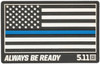 5.11 Tactical Thin Blue Line Flag PVC Patch 81291 81291 888579190298 Thumbnail Image