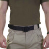Galco Black Heavy Duty 1 3/4 Instructors Holster Belt with black buckle on tan pants  Thumbnail Image