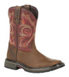 Georgia Boot Big Kid's Carbo-Tec LT 8" Brown/Red Pull-On Boot  GB00341Y  Thumbnail Image