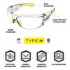 Mechanix Wear Vision Type-N Safety Eyewear - Clear Frame - Clear Lens  VNS-10AA 781513663677 Thumbnail Image