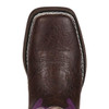 Durango Lil' Rebel Little Kid Dark Brown And Purple Western Boot  BT286  Thumbnail Image