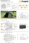 Snugpak Scorpion 3 IX 3 Person Tent  SCORPION3IX  Thumbnail Image