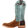 Durango PRCA Collection Men's Whiskey Tobacco and Aqua Roughout Western Boot  DDB0467  Thumbnail Image