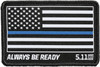 5.11 Tactical Thin Blue Line Flag Woven Patch 81298 81298-511 888579190380 Thumbnail Image