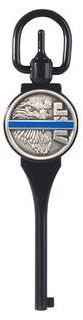 ASP Black Chrome Blue Line G1 Extended Handcuff Key 56316 092608563162 Thumbnail Image
